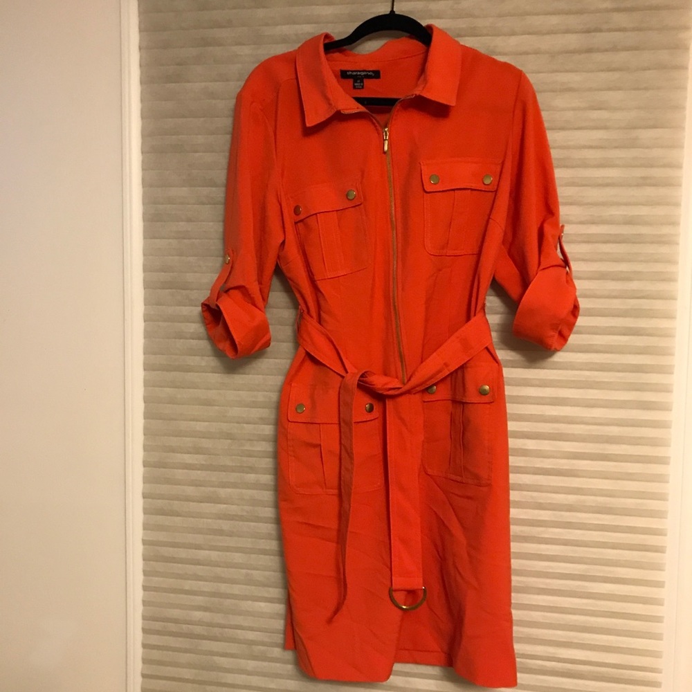 Orange dress size 14 by Sharagano